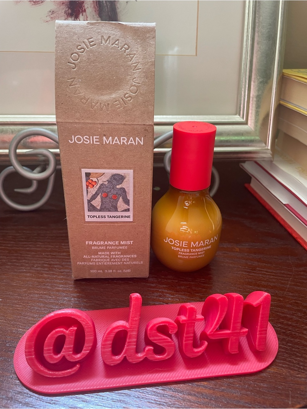 NIB- JOSIE MARAN Topless Tangerine Fragrance Mist - Brown & Red Accents - Picture 3 of 7